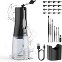 Kit de nettoyage de cire d'oreille - BANKY Nettoyeur d'oreille électrique avec 7 Pcs Ear Pick & 16 Eartips remplaçables et 3 modes de nettoyage, Kit d'irrigation alimenté par l'eau pour adultes et enfants, sûr et efficace