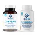 NuEthix Formulations Supplément de cortisol et de microbiome: Supplément de contrôle Cort-Eaze Cortisol, 60 capsules, 30 portions et Gut Defender+, 180 capsules, 90 portions