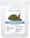 Feuille de framboise intelligente et simple Supplement de Cheval Moody Mare Supplement de la feuille entière biologique Supplement d'un ingrédient équine Supplement de 56 portions 0,5 lb Sac