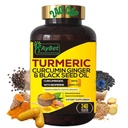 World 1st.Turmeric Curcumin Ginger & Black Seed Oil, 240 Caps, 2250mg, 95% Curcuminoides, BioPerin ajouté, Extra Force, Organique, Halal, Vegan, Support Système immunitaire, Antioxydant, Joint Support