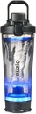 Bouteille de mélangeur de protéines électrique BUZIO, Bouteille de mélangeur de 24 oz, Bouteille de mélangeur rechargeable USB pour les mélanges de protéines Bouteilles de Shaker, Bouteille d'eau portable de sport de grande taille faite avec Tritan, Noir
