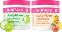 Ensemble quotidien de compléments de fibre avec collagène, probiotiques, électrolytes et soutien à l'hydratation - Mint de chaux de concombre et les arômes de mangues de pêche - favorise la digestion, la santé de la peau, l'équilibre des intestins - 32 portions