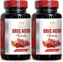 URIC Acid Support - Tart Cherry Capsules, Celery Seed Uric Acid Supplément, Mobility Support, Joint Comfort & Rein Support Pills - 2 Bouteilles 120 Capsules