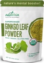 Ginkgo Biloba Leaf Powder 8oz - Ginkgo Biloba Tea soutient le vieillissement, la mémoire, la concentration, l'humeur et le focus sains - 100% naturel Ginko Leaf Extract, végétalien, non OGM et certifié Ginkgo Leaf Powder