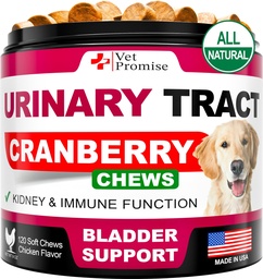 Traitement UTI pour chiens - Supplément de canneberge pour chiens UTI - Contrôle de la vésicule - Traitement des infections urinaires - Supplément de canneberge Vitamines Multivitamine Chews - Fabriqué aux États-Unis