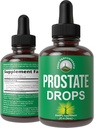 Supplément de soutien prostate pour la santé des hommes. Vegan Kosher Prostate Liquid Drops with Organic Saw Palmetto, Nettle, Turmeric, Peppermint, Wild Sarsaparilla + Red Root