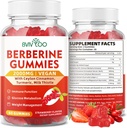 Gommies berbères, sans sucre 2000mg supplément HCI berbères à haute puissance, plus Ceylan cannelle, chardon de lait pour les femmes et les hommes, système immunitaire et soutien au métabolisme - 60 Gommies