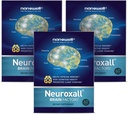 NANOWELL Neuroxall Supplément santé cérébrale pour la fonction cognitive améliorée et la clarté mentale, Astaxanthin, Ginkgo Biloba Extrait, antioxydant - 60 Softgels X 3 boîtes pendant 3 mois (180 comte)