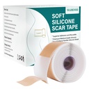 Feuilles de cicatrices en silicone (1.6"x 158" Roll-4M), ruban de cicatrice en silicone pour le traitement de la cicatrice, bandes de cicatrices en silicone réutilisables pour la section C, Kéloïde, Brûlure, Acné, cicatrices chirurgicales