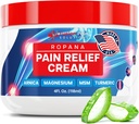 Crème de soulagement de la douleur avec Arnica, Magnésium, MSM & Turmeric (4 FL Oz) - Crème de soulagement apaisante naturelle pour les articulations et les muscles douloureux - Soin non gras