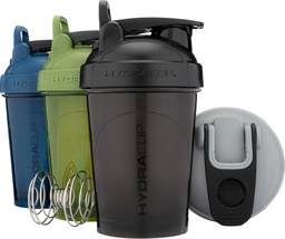 Bouteilles de shaker ProFlow d'Hydra Cup avec boule de fouet, couvercle de fuite-proof, poignée de transport cachée.