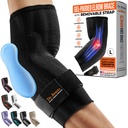 DR. BRACE® Elite Elbow Brace Support, Manche de compression respirante avec gel Pad pour Golfer, Tennis Elbow & Tendonitis Traitement et soulagement de la douleur 2024 (noir, grand)