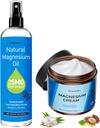 Crème de magnésium topique pour la douleur et le sommeil, Lotion de magnésium nocturne pour les crampes de jambes, Détente musculaire, Calme, Hydratation profonde pour le corps et le soin de la peau - Naturel et sûr pour les enfants.