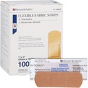 Bandes adhésives en tissu stérile Henry Schein, 1" x 3" – Boîte de 100 bandes souples et respirantes – Couvertures de plaies souples et extensibles pour premiers soins, usage médical, cliniques et trousses d'urgence