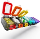 Fullicon Weekly Pill Organizer 7 Day Ultra Hydraure and Spill Proof Daily Pill Box, grand cas de médecine avec boucle sécurisée, conteneur de pilule de voyage compact pour pilule, vitamine et huile de poisson (Rainbow Black)