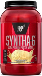 BSN SYNTHA-6 Poudre de protéines de lactosérum, poudre de protéines isolées de lait de vanille avec caséine micellaire, crème glacée, 28 portions (paquetage mai Vary)