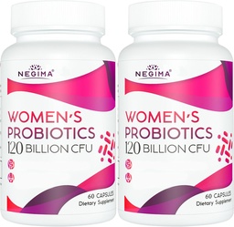 Negima Ménopause Suppléments pour les femmes, 120 milliards d'UCF Probiotiques pour les femmes, 13-en-1 Herbs & Botanicals Complex, pour Hormone Ménopause, Flashs chauds, Sueurs de nuit, Swings d'humeur, Sommeil - 120 Capsules