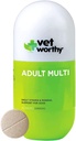 Vet Worthy Multivitamines pour adultes - Multivitamines pour chiens pour soutenir la santé optimale et le bien-être général - Supplément pour chiens avec fer, magnésium, zinc, vitamine A, vitamine B - Saveur du foie, 60 comprimés