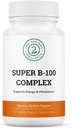 Complexe Super B-100 - Complexe Vitamine B à haute puissance avec B-6, B-12, Folate, Niacine, Biotine, Choline, Inositol et PABA pour l'énergie, le métabolisme, le cerveau et le soutien nerveux