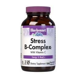 Bluebonnet Nutrition Stress Relief B Capsules végétales complexes, vitamine B6, B12, biotine, folate, végétalien, sans gluten et sans soja et sans lait, casher, sans saveur, 100 Nombre