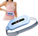 Pad de chauffage sans fil portable pour les crampes d'époque, Pad de chauffage rapide avec 3 niveaux de chaleur et 3 modes de massage, ceinture menstruelle anti-douleur arrière pour les femmes (bleu)