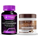 WELLNESS LABSRX Nattokinase Supplément Capsules 5000 FU - Mélange de café de champignons
