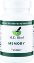 Mémoire - Mélange naturel - Supplément d'expert formulé pour le bien-être cognitif, la mémoire et la fonction neuronale - Premium L-Tyrosine, Phosphatidylsérine, Bacopa Monnieri - 30 Capsules 2 Pack