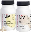LiiV Mood Boosting Probiotic & Premium Everyday Probiotic Bundle, Whole Body Wellness, Digestive & Immune Support