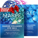 Gels pour les yeux et masques faciaux MAREE - Gels sous les yeux pour les yeux puants et les cercles noirs, masques hydratants feuille - Collagène marin et acide hyaluronique, extrait d'algues vertes et rouges - pour tous les types de peau