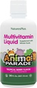 NaturesPlus Parade animale Source de vie Multivitamine liquide pour enfants - Arôme de baie tropicale - 30 fl oz - Complément alimentaire entier - Végétarien, sans gluten - 60 portions
