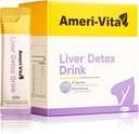 Supplément de boisson de désintoxication du foie liquide - Extraits de chardon et d'artichaut de lait avec du curcuma et de l'inositol - Soins naturels du foie - Sans sucre, sans OGM, parfum de pêche - 30 sachets