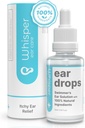 Drops d'oreille Whisper $ 2oz $US Toutes les gouttes d'oreille naturelles pour adultes avec des oreilles démangeaisons $ Swimmer Drops d'oreilles Combat Swimmers Ear avec des gouttes d'oreille acide acétique