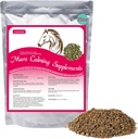 Supplément calmant de cheval Feuille de framboise naturelle 35 OZ- soulage l'anxiété, l'irritabilité, et le malaise en Mares pendant les cycles de chaleur - Aussi magique adapté aux gels