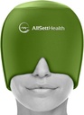 Mal de tête et chapeau de migraine Relief Cap Ice Head Wrap Mal de tête et de migraine Relief des maux de tête avec Paquet de glace tête de gel chaud/froid avec le visage et le masque de maux de tête des yeux - Vert