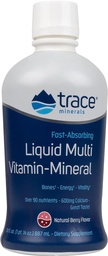 Trace Minerals Liquid Multi Vitamine Mineral - Supplément Vitamine liquide pour le soutien sanitaire quotidien - Soutien énergétique - Santé des os - Sans gluten - Berry - 30 fl oz (30 portions)