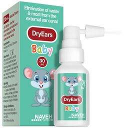 NAVEH PHARMA® Oreilles sèches Bébé , Swimmers Ear Drops Spray , Swimmers Ear Drops for Little Swimmers , Enlever l'eau emprisonnée dans les oreilles en secondes prévenir la perte auditive (1 Fl Oz)