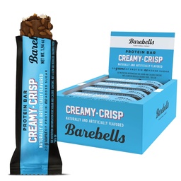 Barebells Barres protéinées Crisp crémeux - 12 Compte, 20g Traitements à haute teneur en protéines - Barre de nutrition au chocolat avec 1g de sucres totaux - Petit déjeuner ou Snack après l'entraînement