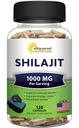 aSquared Nutrition Shilajit 1000mg - 120 Capsules - Supplément d'extrait de chilajit pur et pilules complexes en poudre - Acide naturel humique et fulvic et minéraux traces - Alternative à la résine et gouttes