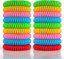 18 Pack Bracelets anti-moustiques pour adultes et enfants, Bandes imperméables sans DEET, Bracelets répulsifs emballés individuellement
