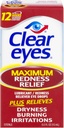 Yeux clairs Redness maximum Relief gouttes oculaires 0,50 oz (paquet de 3)