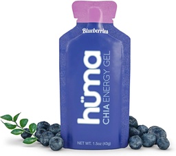 Huma Chia gel d'énergie, bleuets, 12 gels - Première nutrition sportive pour l'endurance