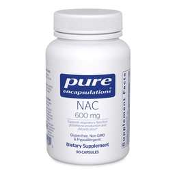Encapsulations pures NAC 600 mg - N-acétyl Cysteine Supplément NAC pour la santé pulmonaire et immunitaire, le soutien du foie et les antioxydants* - avec N-acétyl-L-Cysteine libre - 90 capsules