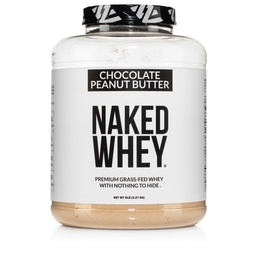 Beurre d'arachide au chocolat NAKED Poudre de protéines de lactosérum, sans OGM, sans soja et sans gluten, aide à la croissance et à la récupération - 52 portions
