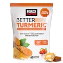 FORCE FACTOR Better Turmeric Supplement 400mg avec poivre noir et gingembre, soutien articulaire extra-fort, absorption supérieure, comme les gummies turcuma, splash de fruits, 60 guillemets turcuma