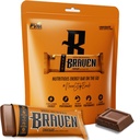 Barres d'énergie au chocolat de Braven Bar (1,59 oz, paquet de 10) – Bouchées d'énergie avec 5g de protéines – collations d'énergie sur le trajet pour la course, la randonnée et le sport - collations sans gluten pour un renforcement énergétique durable
