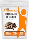 BulkSupplements.com Poudre d'extrait d'écorce de pin - Supplément à base de plantes, poudre d'écorce de pin - Support antioxydants, sans gluten - 300mg par portion, 250g (8,8 oz) (paquet de 1)