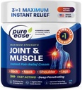 Arthrite Crème de soulagement de la douleur pour le dos 3 en 1 Soulagement instantané maximal 2 OZ - Crème de douleur musculaire à action rapide articulaire et genou extra-fort - Formule puissante pour épaule et bas du dos