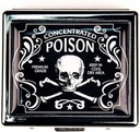 Poison concentré 7 jours Chromed Shiny Silver Pill Organizer with Mirror Inside Has 8 compartiments séparés Rectangle 7 jours Pill Box case