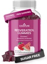 CogniTune Resvératrol Gommies – Supplément antioxydant sans sucre de 1500mg pour le cœur, le cerveau et le soutien immunitaire – puissant anti-âge Trans Resvératrol Chews pour la longévité et le bien-être