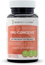Secrets de la Tribe Précuence, 60 Capsules, 1000 mg, Vitex, Red Raspberry, Black Cohosh, Red Clover, White Peony, Shatavari. Se préparer pour la grossesse 60 Capsules